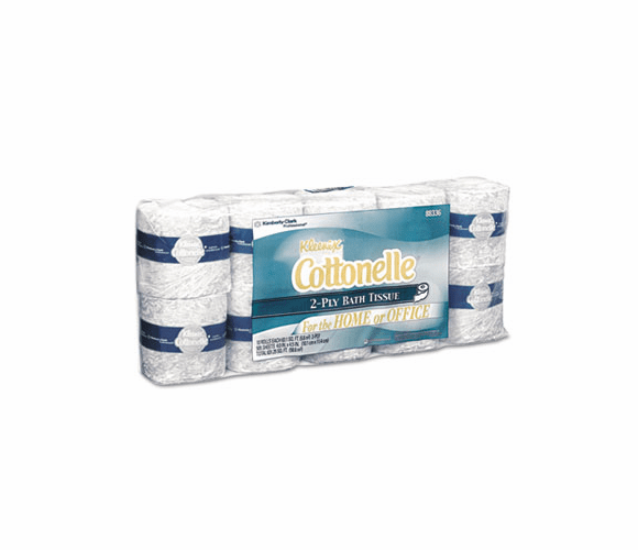 KIM88336 KLEENEX COTTONELLE One-Ply Bathroom Tissue, 505 Sheets/Roll, 40 Rolls/Carton By KIMBERLY CLARK