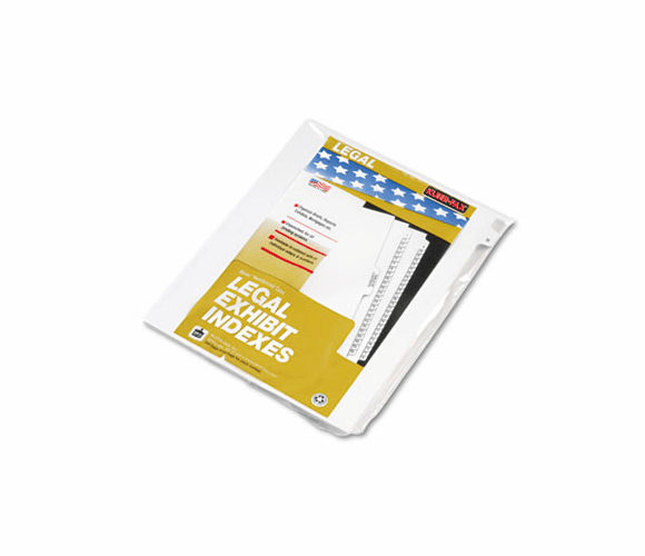 KLF80002 80000 Series Legal Exhibit Index Dividers, Side Tab, "B", White, 25/Pack By KLEER-FAX