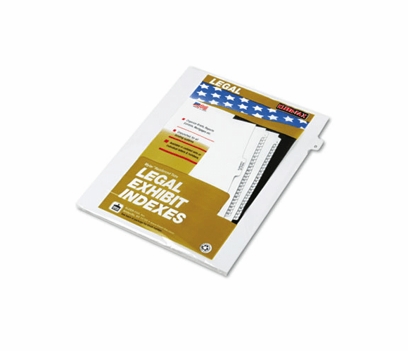 KLF80004 80000 Series Legal Exhibit Index Dividers, Side Tab, "D", White, 25/Pack By KLEER-FAX