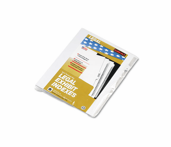 KLF80005 80000 Series Legal Exhibit Index Dividers, Side Tab, "E", White, 25/Pack By KLEER-FAX