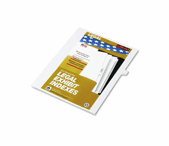 KLF80010 80000 Series Legal Exhibit Index Dividers, Side Tab, "J", White, 25/Pack By KLEER-FAX