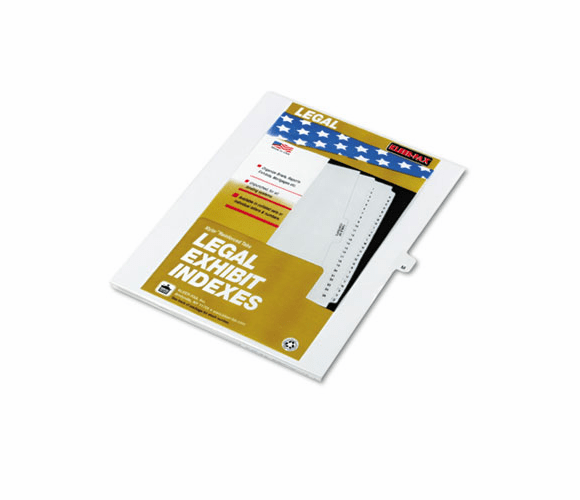 KLF80013 80000 Series Legal Exhibit Index Dividers, 1/26 Cut Tab, "M", White, 25/Pack By KLEER-FAX