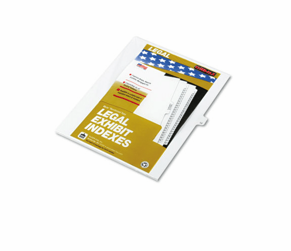 KLF81122 80000 Series Legal Index Dividers, Side Tab, Printed "12", 25/Pack By KLEER-FAX