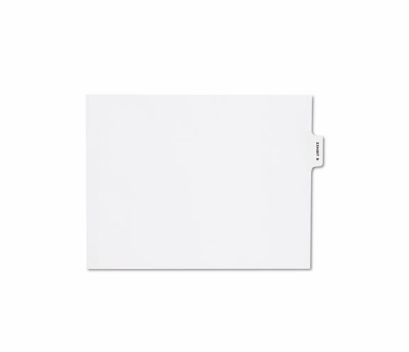 KLF81141 80000 Series Legal Index Dividers, Bottom Tab, Printed "Exhibit B", 25/Pack By KLEER-FAX