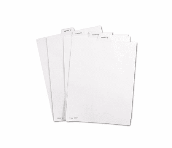 KLF81142 80000 Series Legal Index Dividers, Bottom Tab, Printed "Exhibit C", 25/Pack By KLEER-FAX