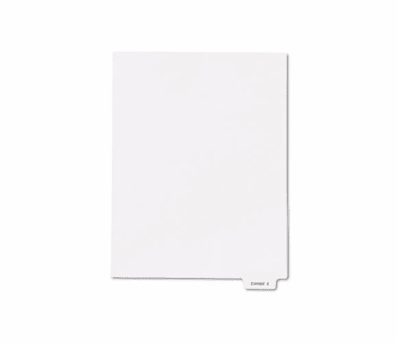 KLF81144 80000 Series Legal Index Dividers, Bottom Tab, Printed "Exhibit E", 25/Pack By KLEER-FAX
