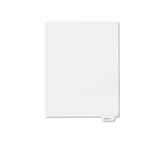 KLF81149 80000 Series Legal Index Dividers, Bottom Tab, Printed "Exhibit J", 25/Pack By KLEER-FAX