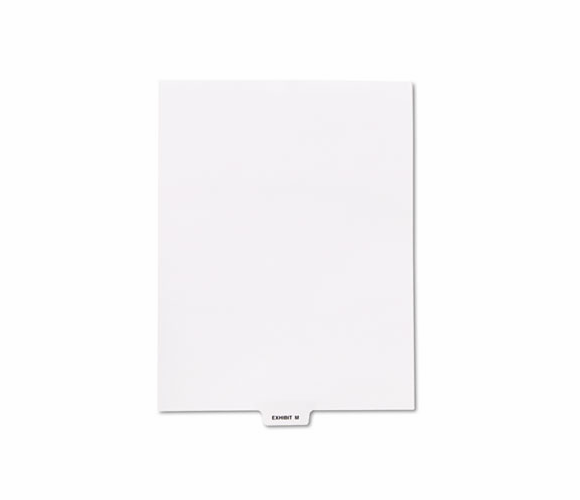 KLF81152 80000 Series Legal Index Dividers, Bottom Tab, Printed "Exhibit M", 25/Pack By KLEER-FAX