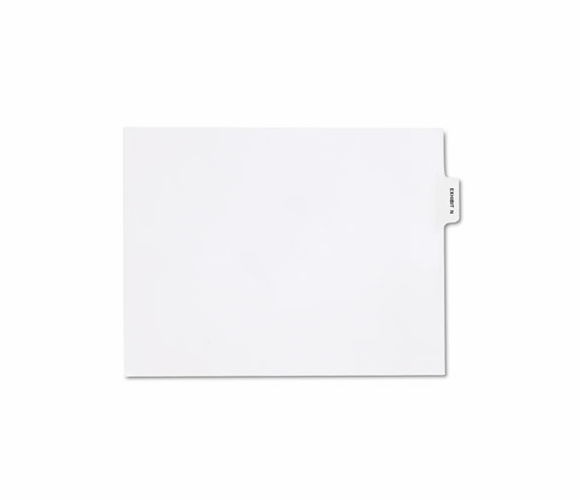 KLF81153 80000 Series Legal Index Dividers, Bottom Tab, Printed "Exhibit N", 25/Pack By KLEER-FAX