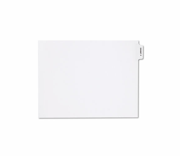 KLF81155 80000 Series Legal Index Dividers, Bottom Tab, Printed "Exhibit P", 25/Pack By KLEER-FAX