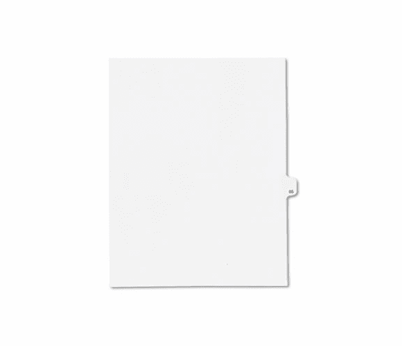 KLF82265 80000 Series Legal Index Dividers, Side Tab, Printed "65", 25/Pack By KLEER-FAX