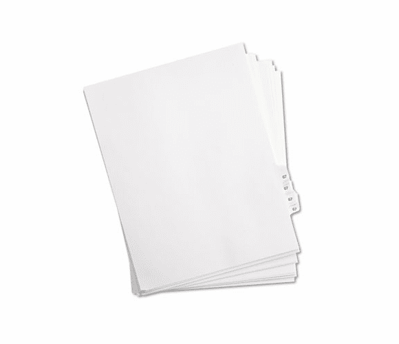 KLF82267 80000 Series Legal Index Dividers, Side Tab, Printed "67", 25/Pack By KLEER-FAX