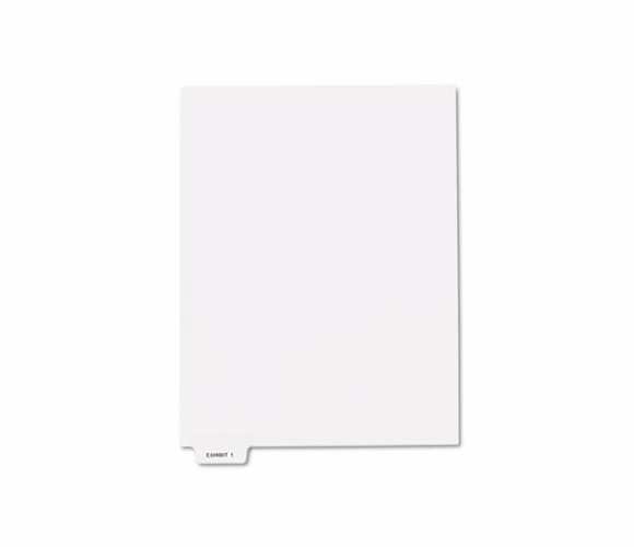 KLF84141 80000 Series Legal Index Dividers, Bottom Tab, Printed "Exhibit 1", 25/Pack By KLEER-FAX