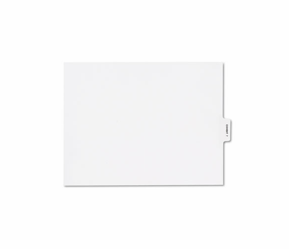 KLF84147 80000 Series Legal Index Dividers, Bottom Tab, Printed "Exhibit 7", 25/Pack By KLEER-FAX