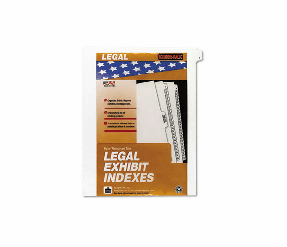 KLF91001 90000 Series Legal Exhibit Index Dividers, Side Tab, Printed "1", 25/Pack By KLEER-FAX