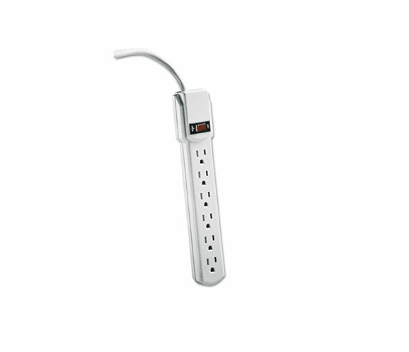 KMW50688 Six-Outlet Power Strip, 120V, 4ft Cord, 1-1/2 x 3-3/4 x 13, Platinum By ACCO BRANDS, INC.