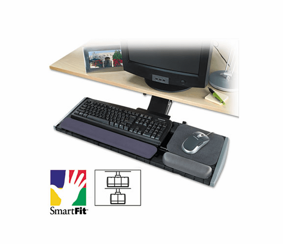 KMW60718 Adjustable Keyboard Platform with SmartFit System, Black By ACCO BRANDS, INC.