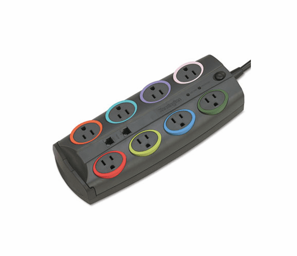 KMW62691 SmartSockets Prem Color-Coded Adaptr Surge Protctr, 8 Outlets, 8ft Cord By ACCO BRANDS, INC.