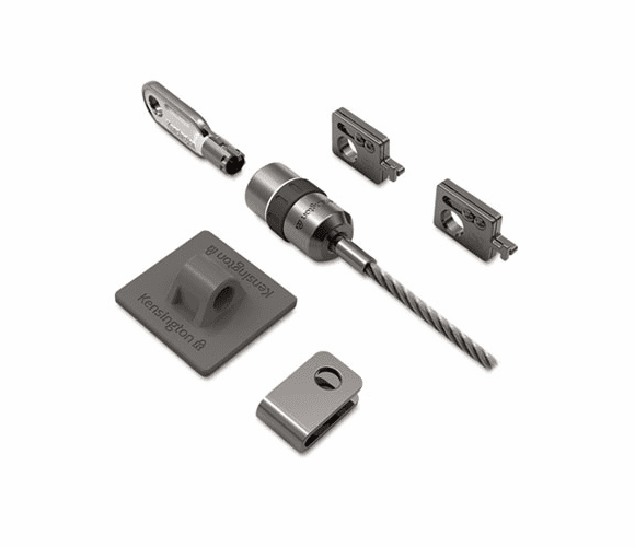 KMW64615 Desktop and Peripherals Locking Kit, 8 ft. Steel Cable, Two Keys By KENSINGTON