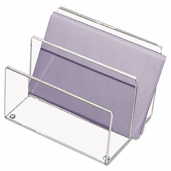 KTKAD50 Mini Sorter, Two Sections, Acrylic, 4 1/8w x 6 1/4d x 4h, Clear By KANTEK INC.