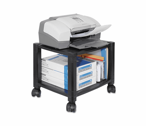 KTKPS510 Mobile Printer Stand, 2-Shelf, 17w x 13-1/4d x 11-7/8h, Black By KANTEK INC.