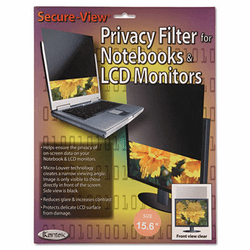KTKSVL156W Secure View Notebook/LCD Monitor Privacy Filter For 15.6" Widescreen By KANTEK INC.