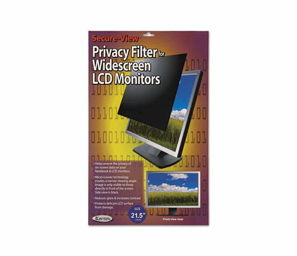KTKSVL215W Secure View Notebook/LCD Monitor Privacy Filter For 21.5" Widescreen By KANTEK INC.