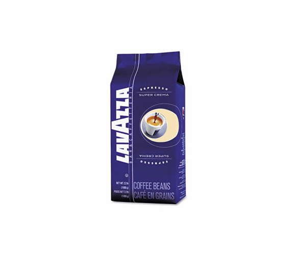 LAV4202 Super Crema Whole Bean Espresso Coffee, 2.2 lb. Bag, Vacuum-Packed By LAVAZZA