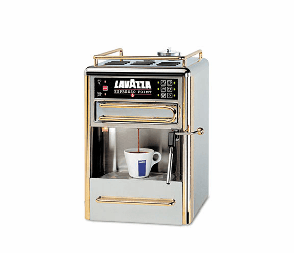 LAV80114 One-Cup Espresso Beverage System, Chrome/Gold Stainless Steel By LAVAZZA - REFURBISHED