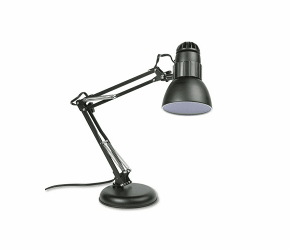 LEDL423MB Incandescent Knight Swing Arm Desk Lamp, Weighted Base, 22" Reach, Matte Black By LEDU CORP.