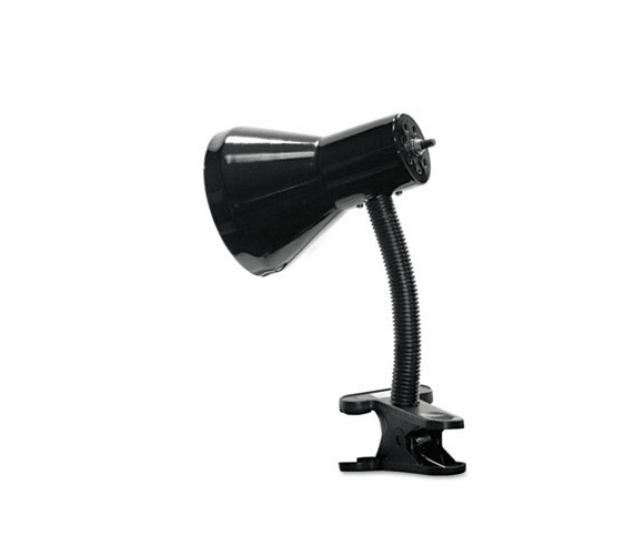 LEDL9089 Clip-On Incandescent Gooseneck Lamp, Nine Inches High, Black By LEDU CORP.