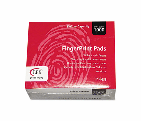 LEE03127 Inkless Fingerprint Pad, 2 1/4 x 1 3/4, Black, Dozen By LEE PRODUCTS COMPANY