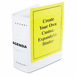 LEO61605 Varicap6 Expandable 1- 6 Post Binder, 11 x 8-1/2, White/Clear By CHARLES LEONARD, INC