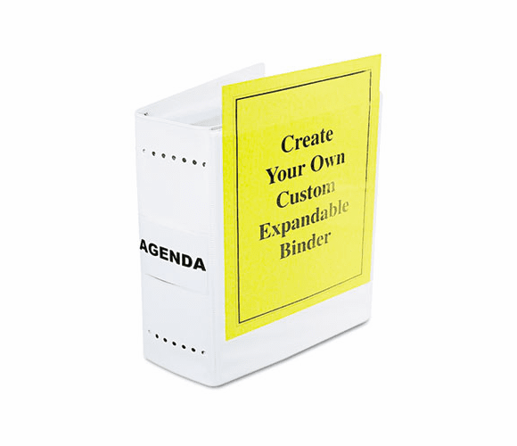 LEO61605 Varicap6 Expandable 1- 6 Post Binder, 11 x 8-1/2, White/Clear By CHARLES LEONARD, INC