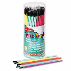 LEO73344 Classroom Brush Assortment, Sizes 1-6, Synthetic, Round, 144/Pack By CHARLES LEONARD, INC