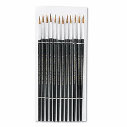LEO73506 Artist Brush, Size 6, Camel Hair, Round, 12/Pack By CHARLES LEONARD, INC