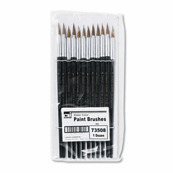 LEO73508 Artist Brush, Size 8, Camel Hair, Round, 12/Pack By CHARLES LEONARD, INC