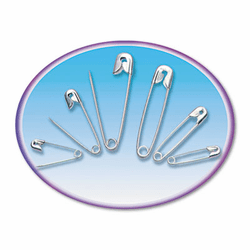 LEO83450 Safety Pins, Nickel-Plated, Steel, Assorted Sizes, 50/Pack By CHARLES LEONARD, INC