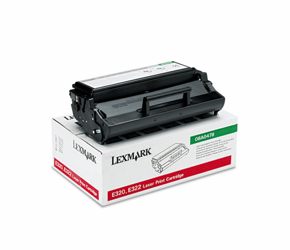 LEX08A0478 08A0478 High-Yield Toner, 6000 Page-Yield, Black By LEXMARK INT'L, INC.