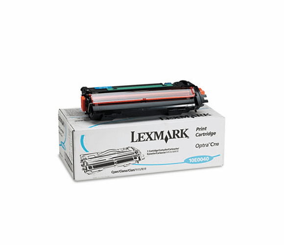 LEX10E0040 10E0040 Toner, 10000 Page-Yield, Cyan By LEXMARK INT'L, INC.