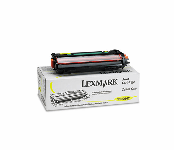 LEX10E0042 10E0042 Toner, 10000 Page-Yield, Yellow By LEXMARK INT'L, INC.