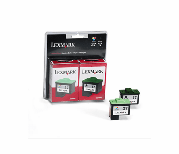 LEX10N0595 10N0595 Ink, 429 Page-Yield, 2/Pack, Black; Tri-Color By LEXMARK INT'L, INC.