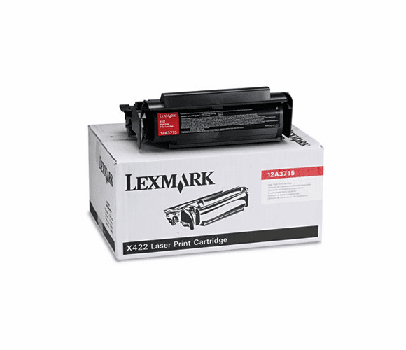 LEX12A3715 12A3715 High-Yield Toner, 12000 Page-Yield, Black By LEXMARK INT'L, INC.