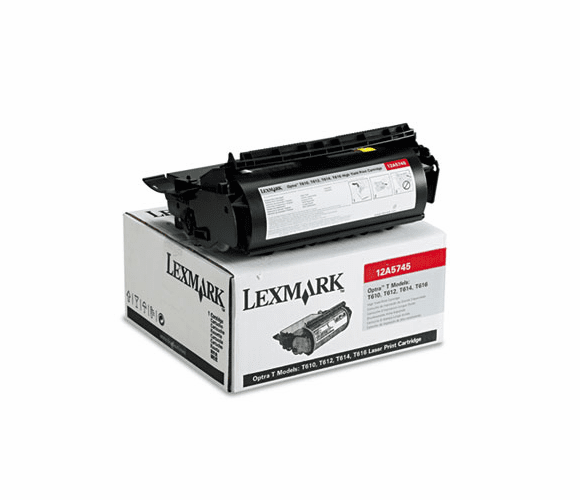 LEX12A5745 12A5745 High-Yield Toner, 25000 Page-Yield, Black By LEXMARK INT'L, INC.