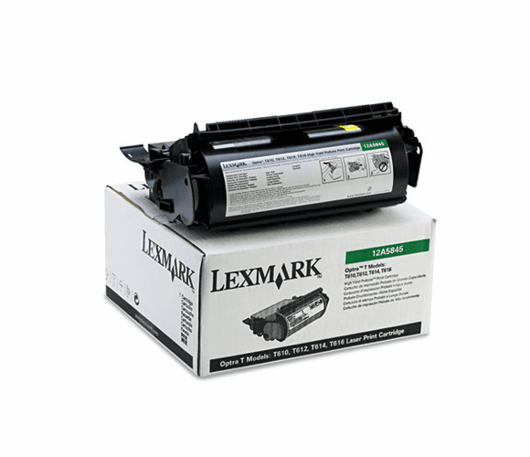 LEX12A5845 12A5845 High-Yield Toner, 25000 Page-Yield, Black By LEXMARK INT'L, INC.