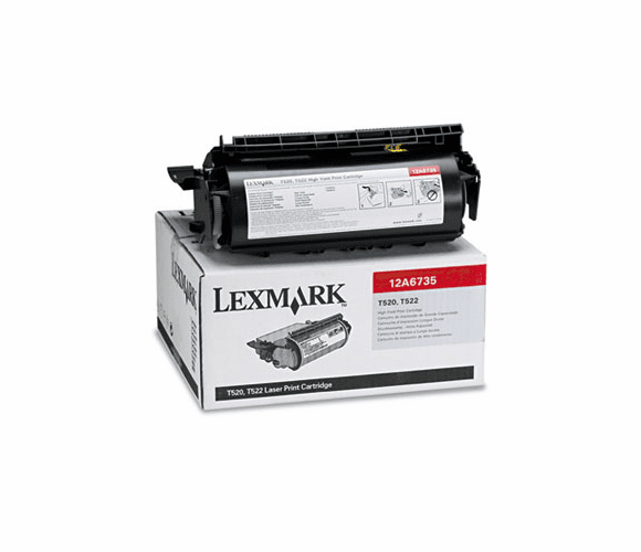 LEX12A6735 12A6735 High-Yield Toner, 20000 Page-Yield, Black By LEXMARK INT'L, INC.