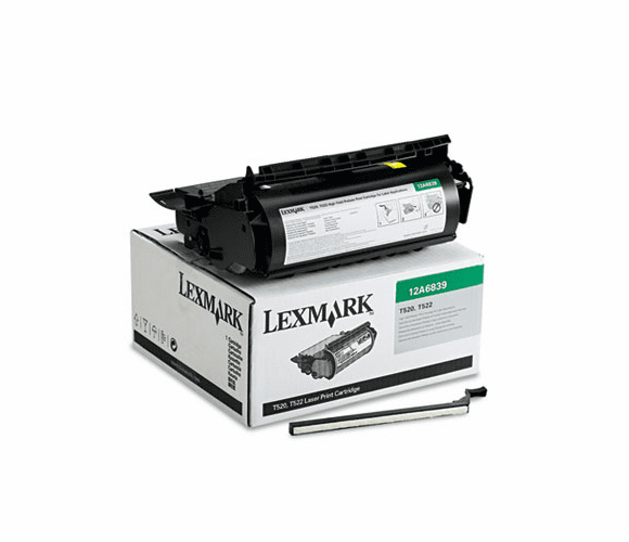 LEX12A6839 12A6839 High-Yield Toner, 20000 Page-Yield, Black By LEXMARK INT'L, INC.