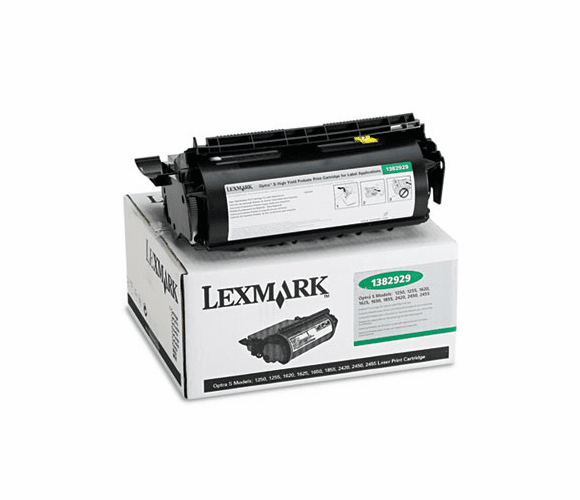 LEX1382929 1382929 High-Yield Toner for Labels, 15000 Page-Yield, Black By LEXMARK INT'L, INC.