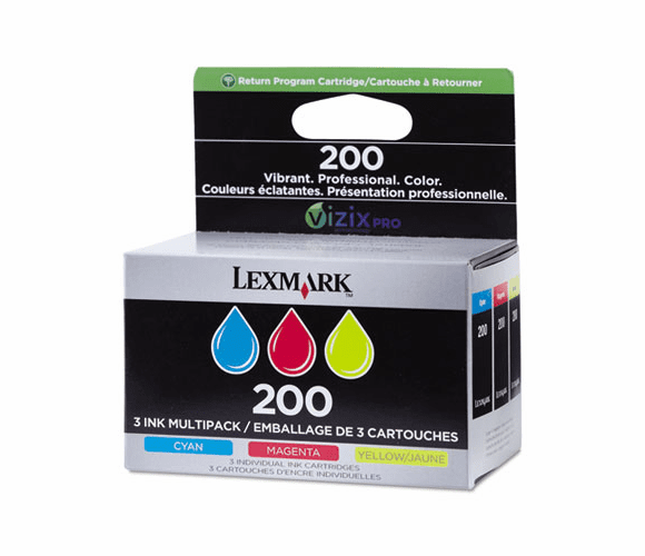 LEX14L0268 14L0268 (200) Ink, Cyan, Magenta, Yellow, 3/Pk By LEXMARK INT'L, INC.