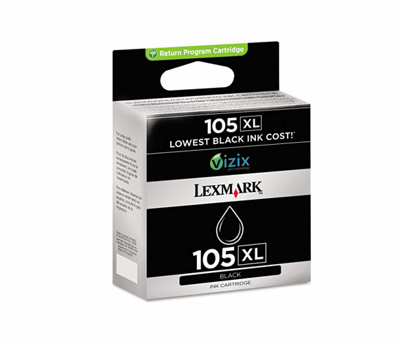 LEX14N0822 14N0822 (105XL) High-Yield Ink, 510 Page-Yield, Black By LEXMARK INT'L, INC. compatible